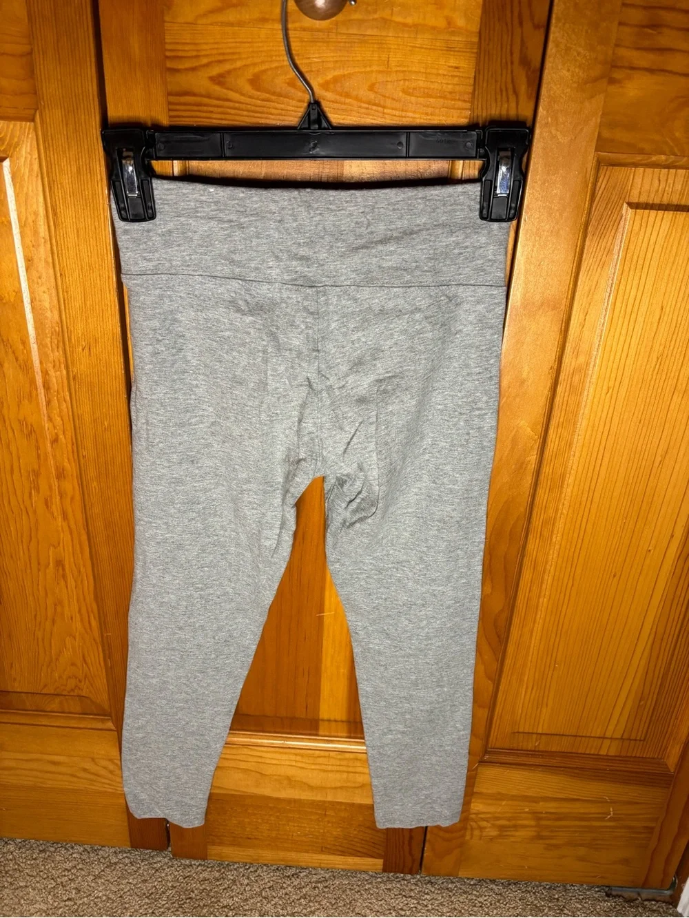 Justice Gray Panda Face Knee Leggings
